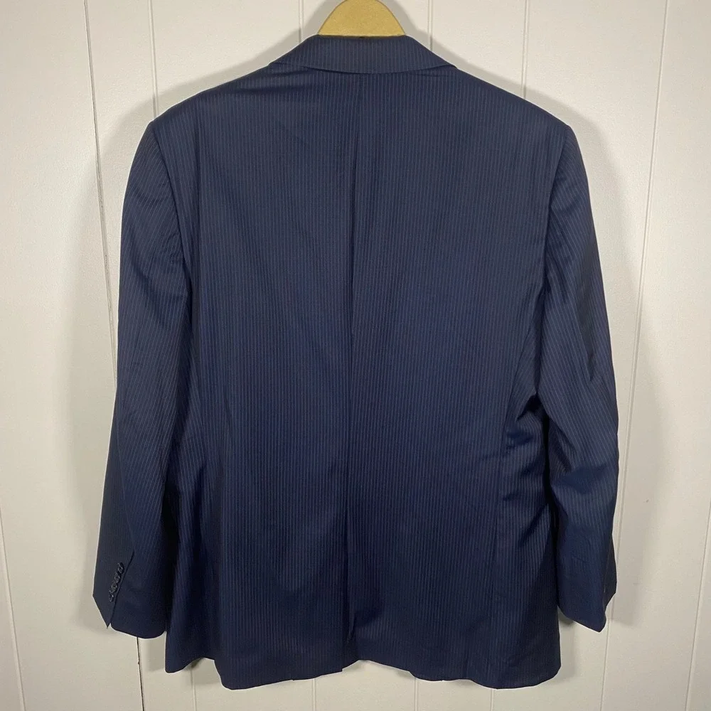 Brooks‎ Brothers 43R 1818 Madison Navy Pinstripe Wool Blazer Suit Jacket Italy